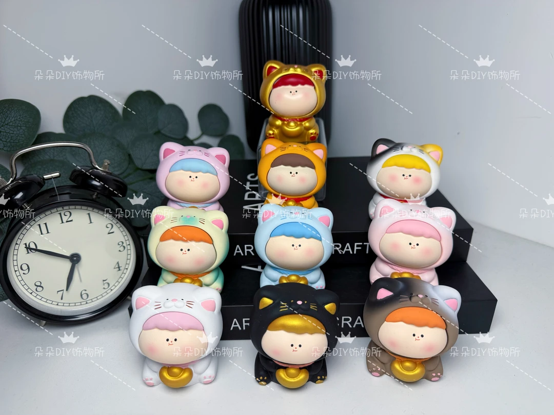 【朵朵DIY】招财猫猫来袭-纯手工制作潮流小饰品