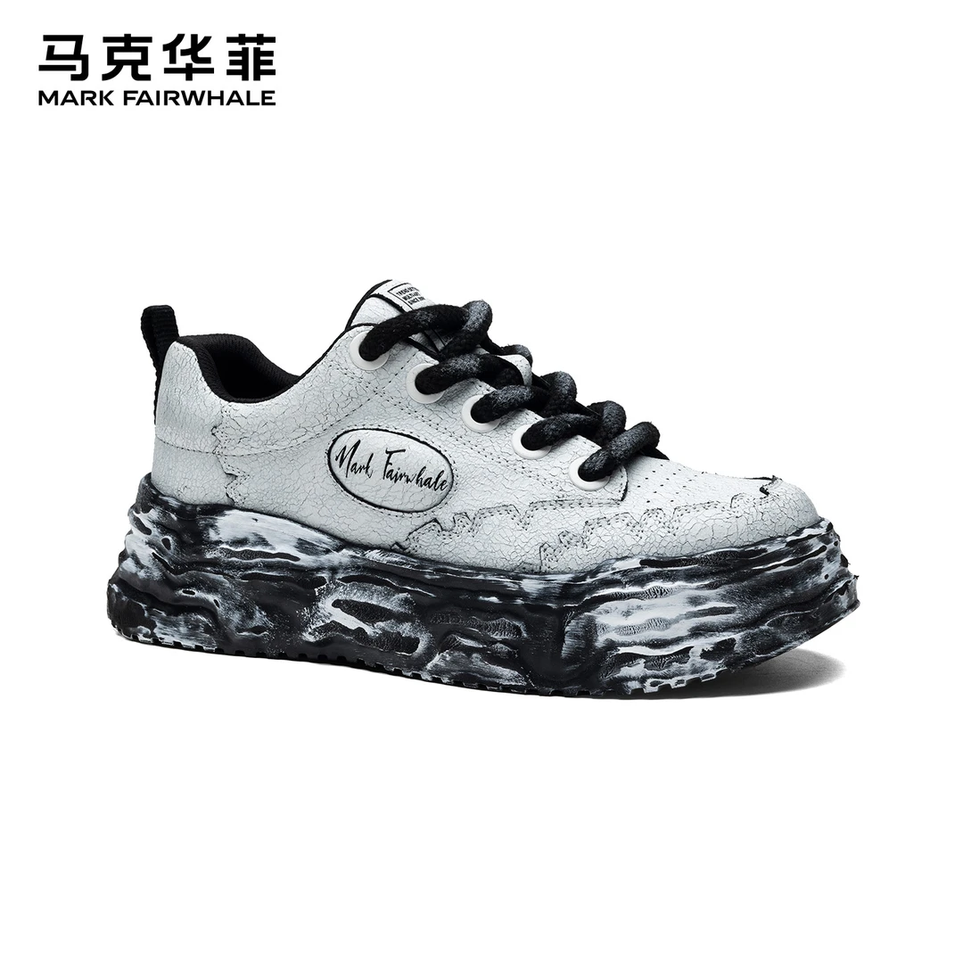 马克华菲男鞋2025新款秋季潮鞋爆款增高板鞋溶解鞋男士运动休闲鞋