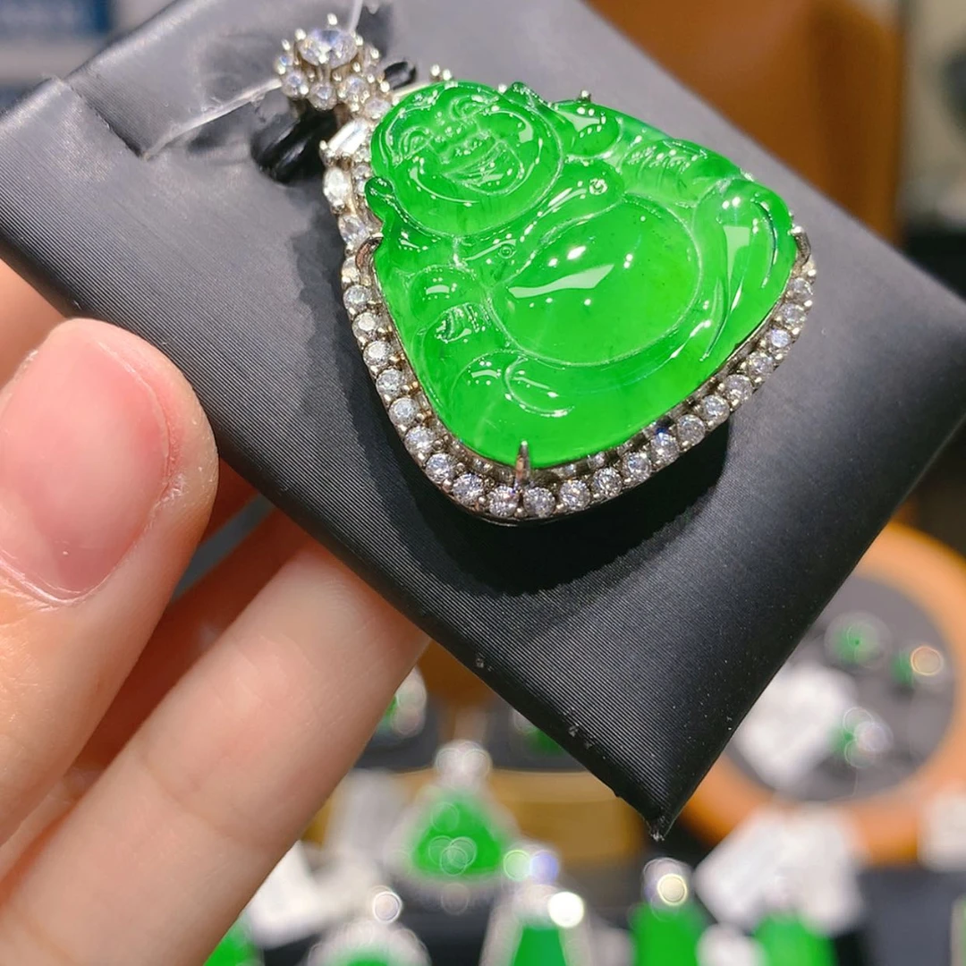 【闪购商品】颈饰银S925镶嵌翡翠3柒姐