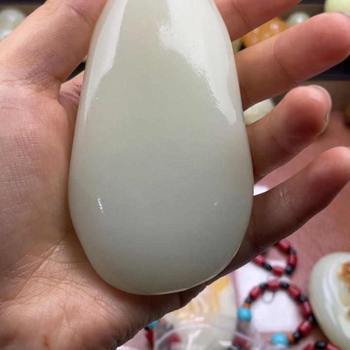 g***生石材天然古青石手把件