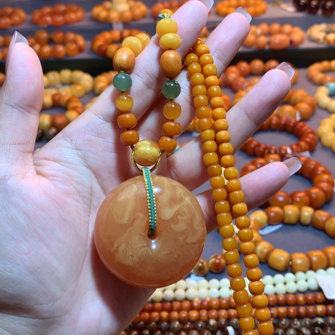 【闪购商品】蜜蜡吊坠(赠链)未镶嵌蜜蜡吊坠