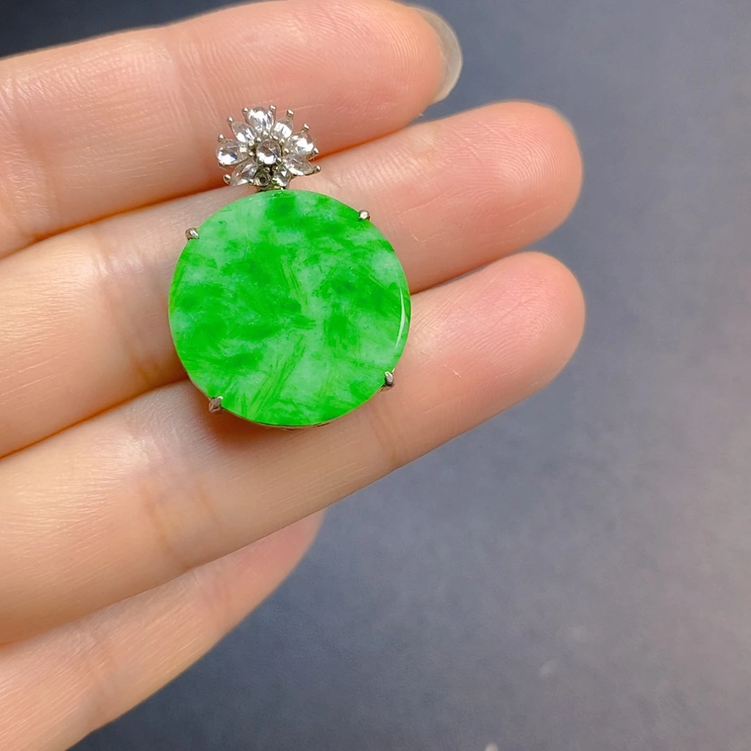 翡翠银S925镶嵌颈饰