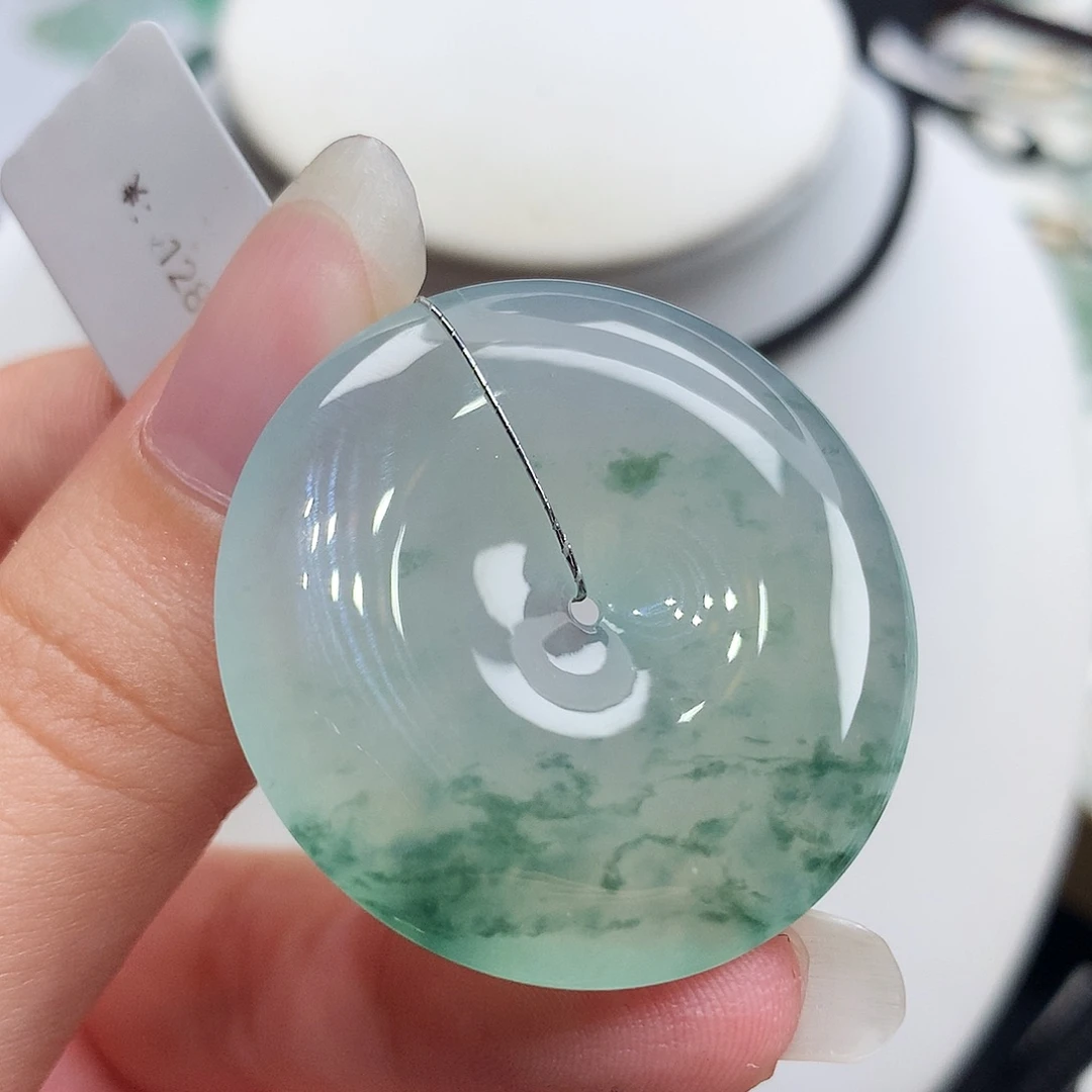 翡翠未镶嵌胸饰翡翠126，34.5/5.7