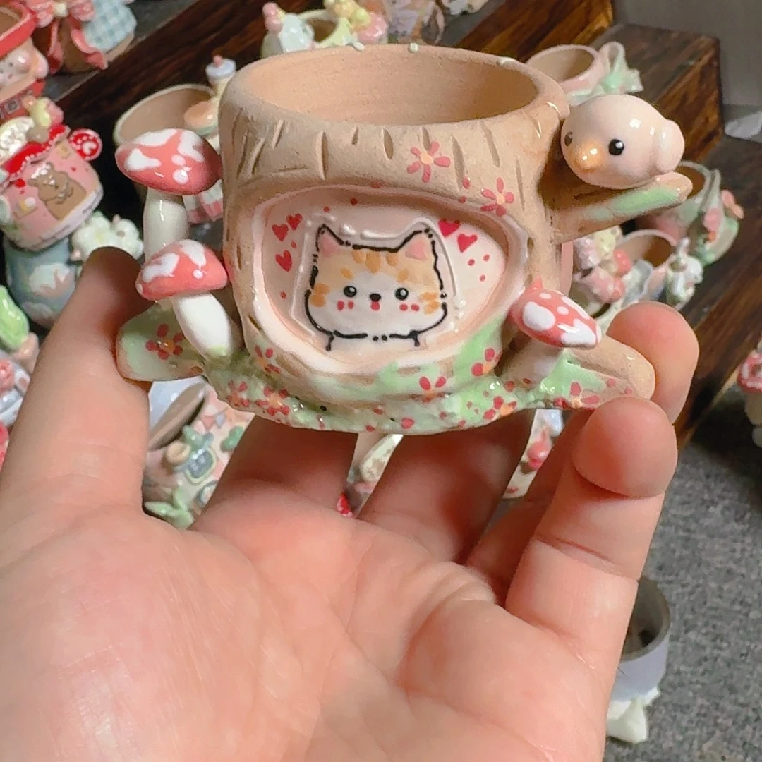 老梧家的手工陶瓷多肉花盆