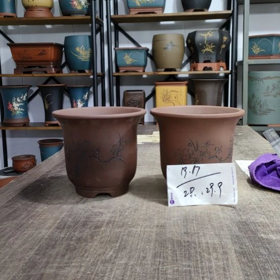 紫砂花盆库存尾货清仓