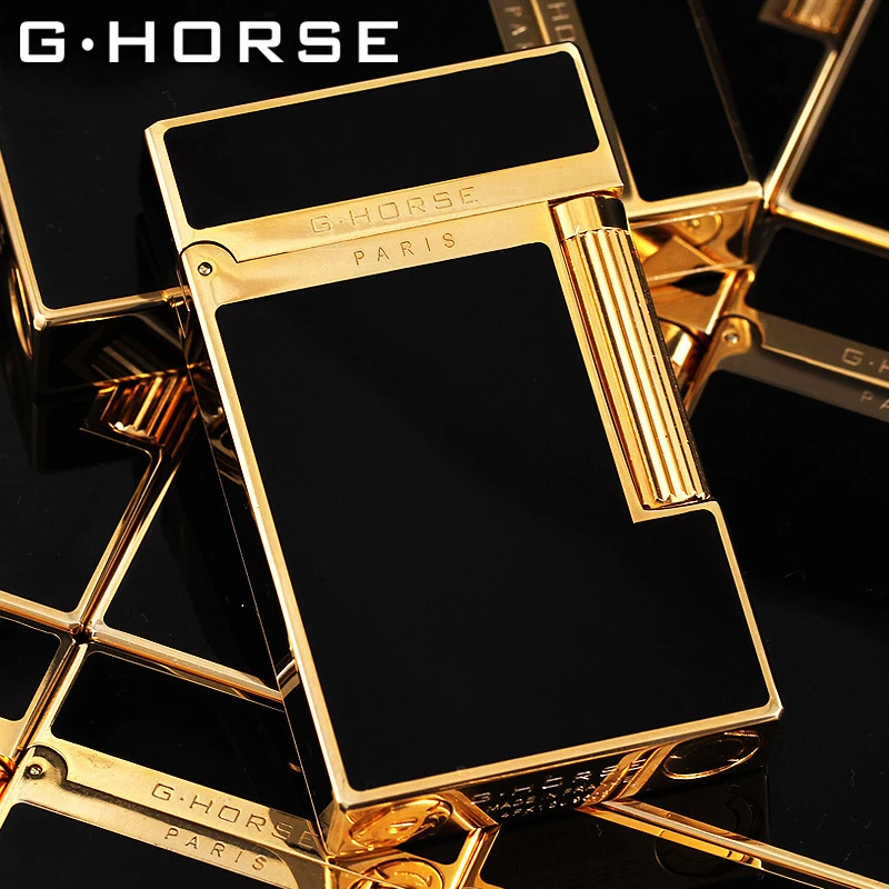 法国Ghorse纯铜朗声打火机充气男士高端收藏奢侈品礼盒装送男友