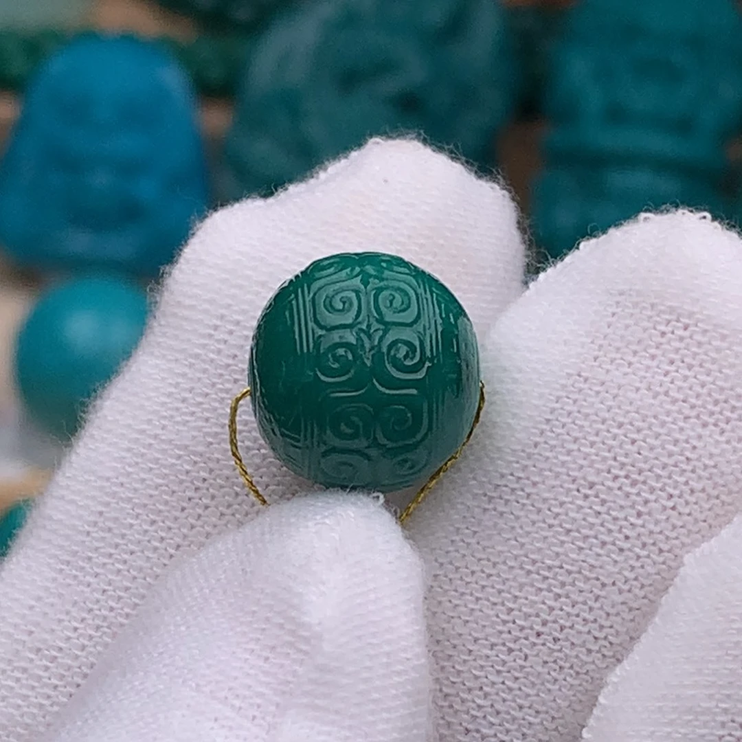 未镶嵌绿松石珠宝奇石13mm