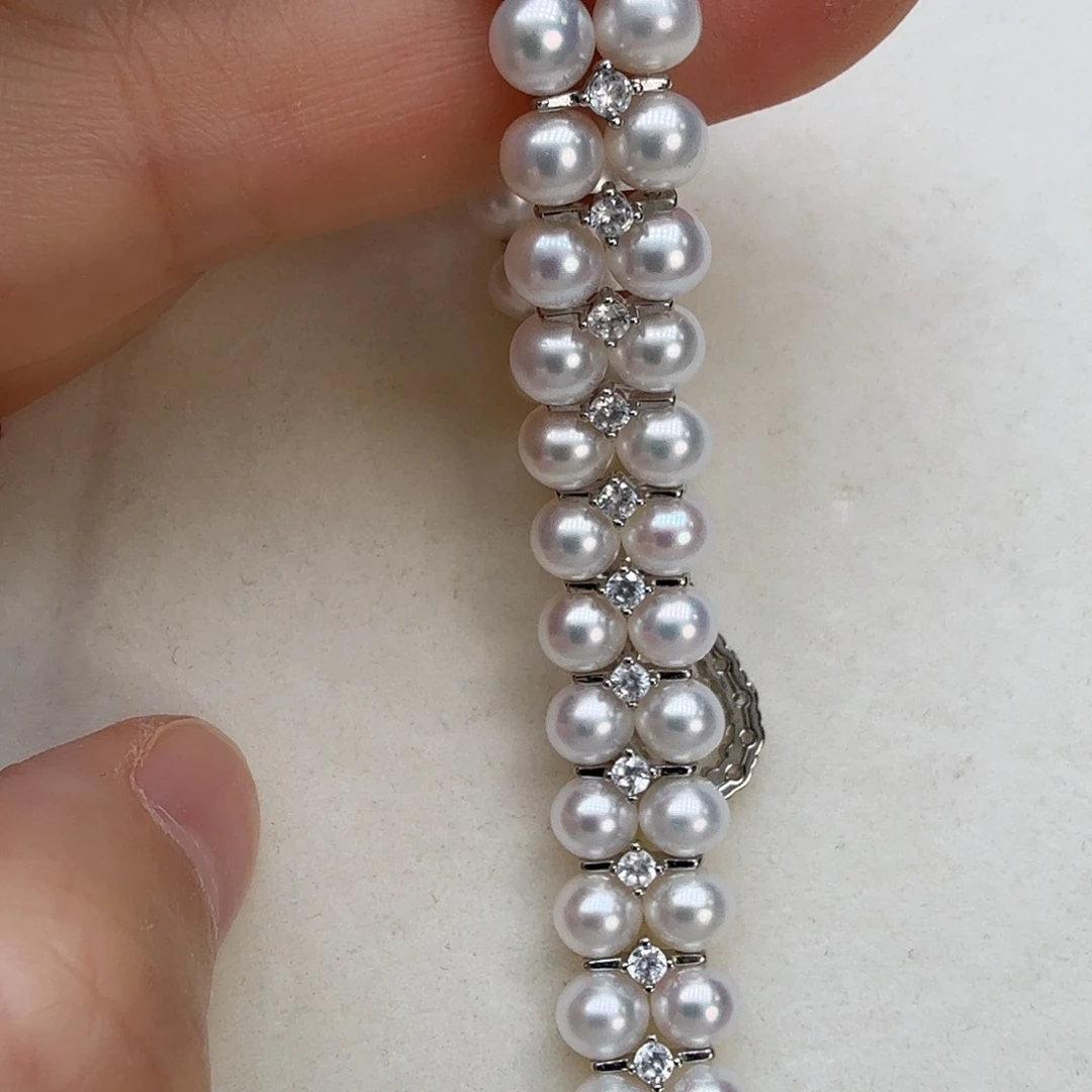 春***己未镶嵌淡水珍珠手链