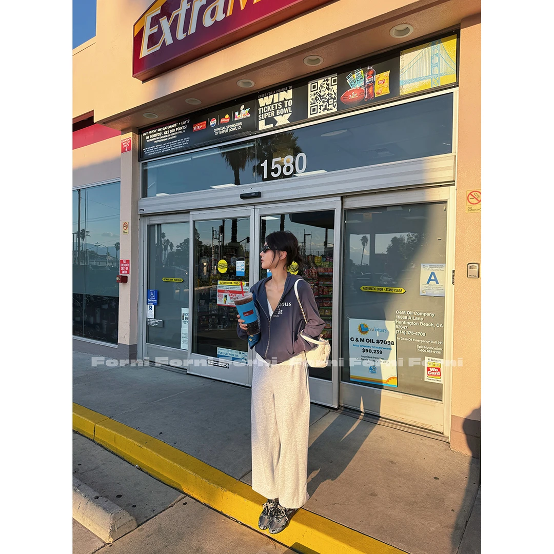 FORNI 美式俱乐部 美式字母印花棉毛圈拉链卫衣