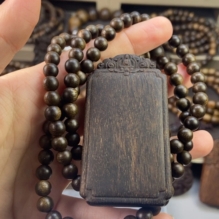 【闪购商品】沉香手串9****1越南芽庄白棋➕沉香木牌