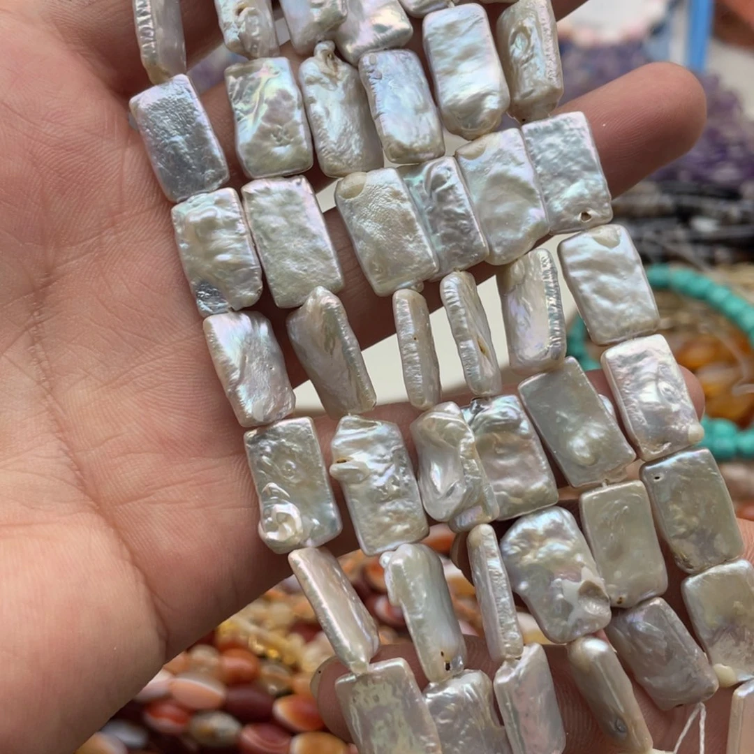 玛瑙/玉髓珠宝半成品未镶嵌一条装卡10*18mm巴洛克珍珠