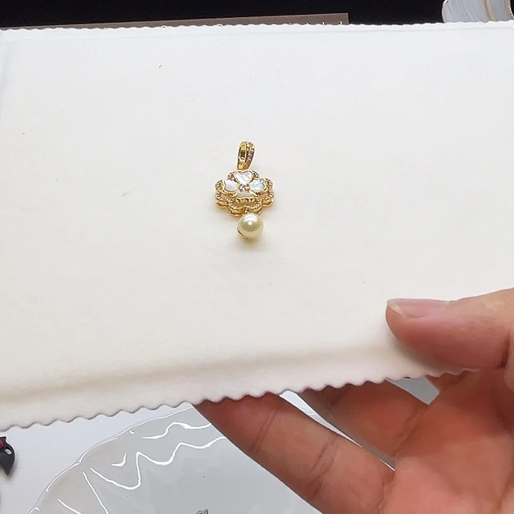 吊坠(不含链)钛钢淡水珍珠