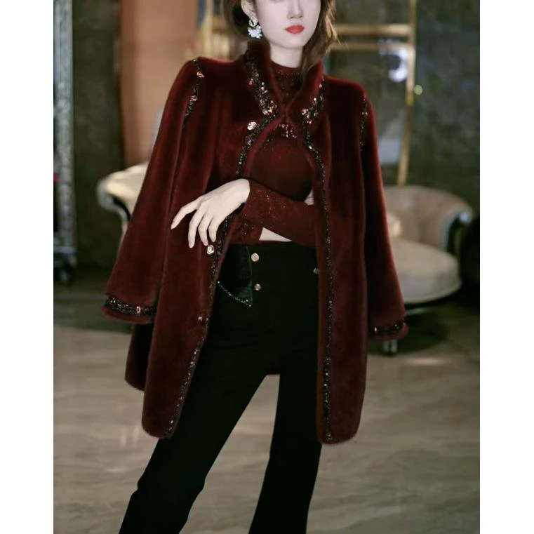 SEJI/瑟纪11.1【秀场女王】法式重工气质时尚百搭大衣