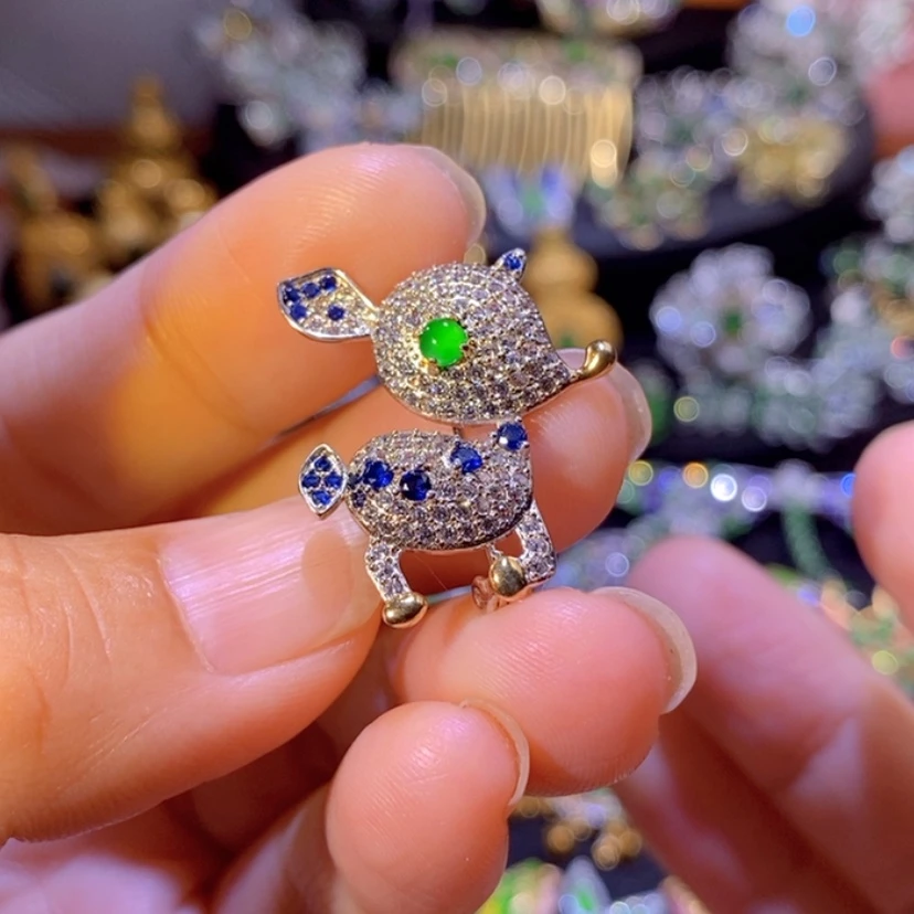 【闪购商品】翡翠挂件银S925镶嵌