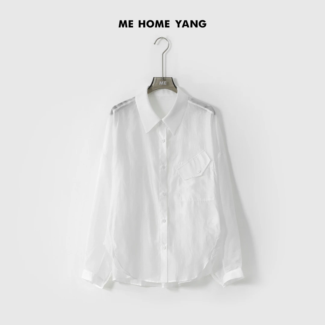 ME【济州岛假日】莱赛尔混纺空气感显瘦时尚百搭一手长衬衫MESS1919
