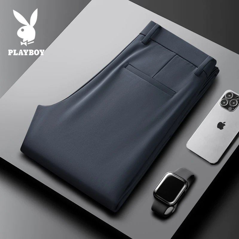 花花公子高档轻奢男士西裤秋冬季新款弹力免烫商务职业正装休闲裤