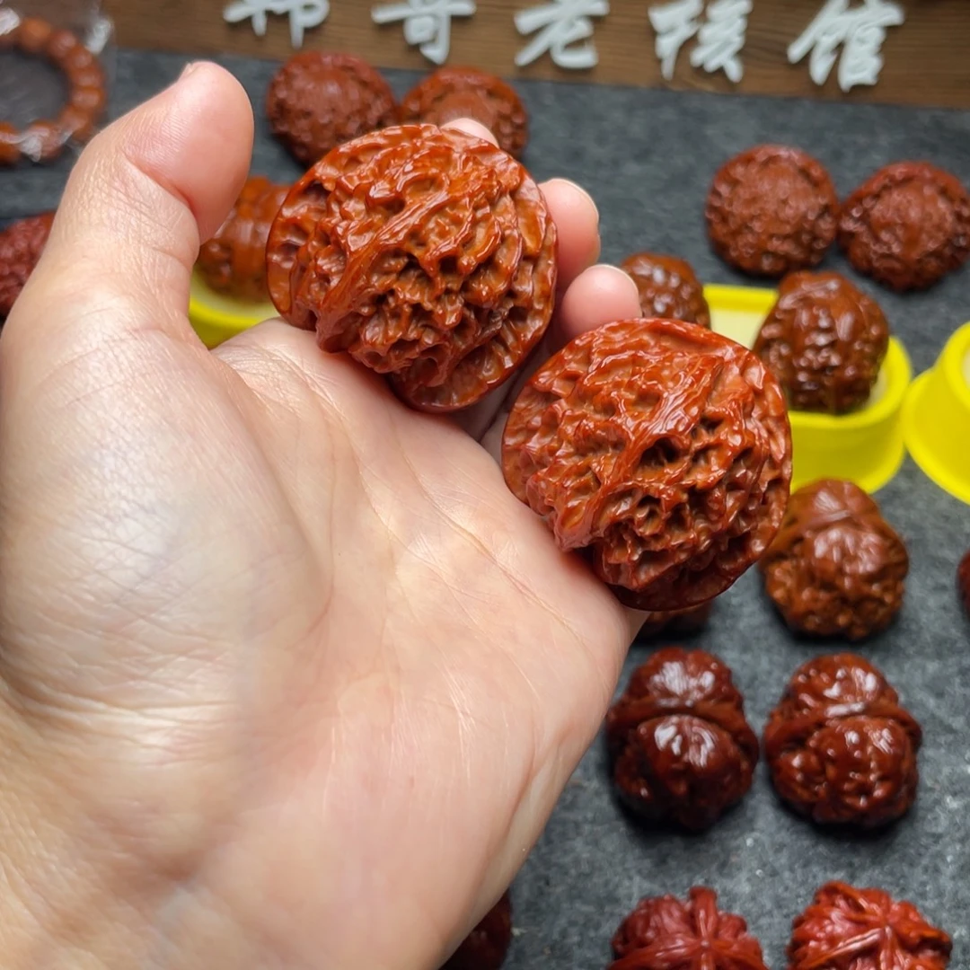 文玩核桃吊坠文玩核桃 手把件 苹果圆 44