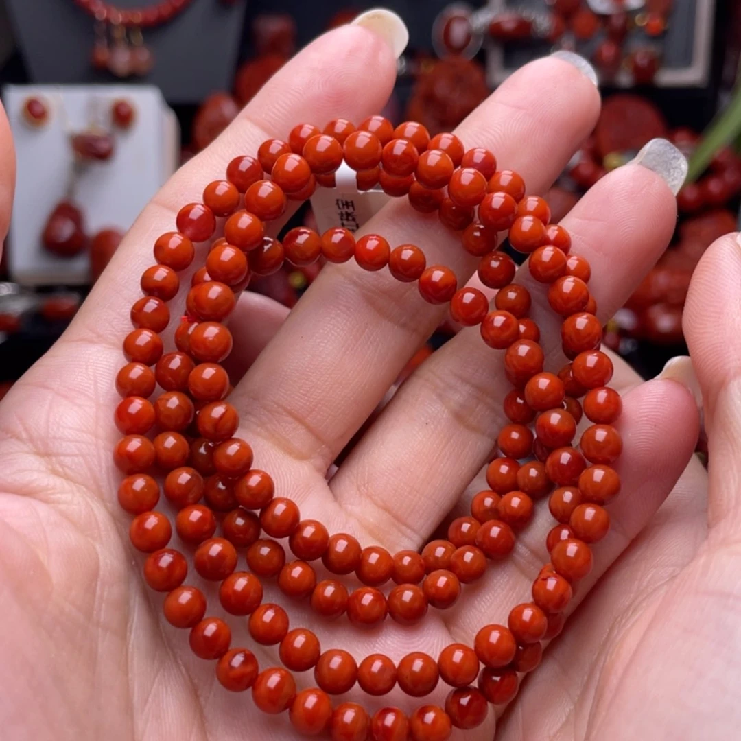 【闪购商品】南红玛瑙5➕多圈未镶嵌小*帽