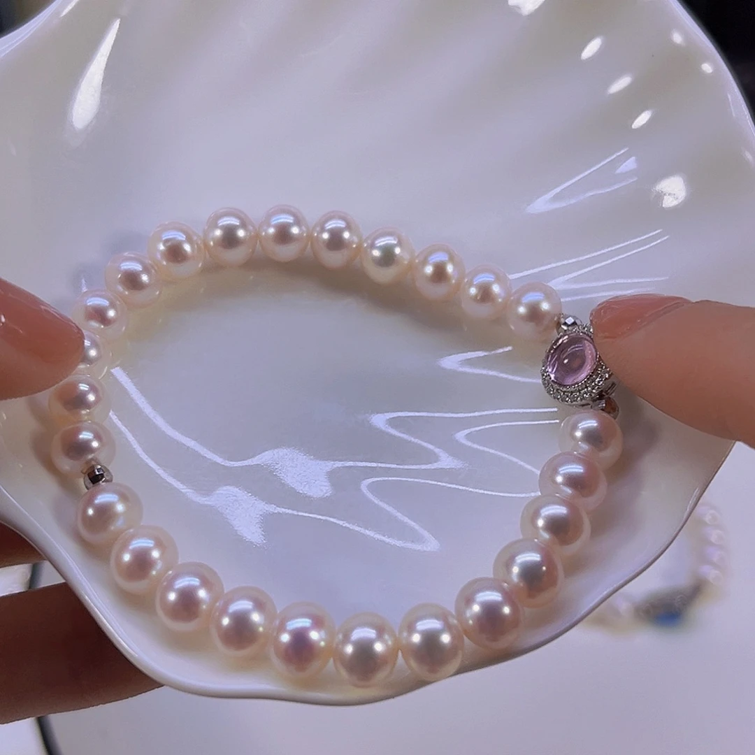 淡水珍珠银S925镶嵌颈饰