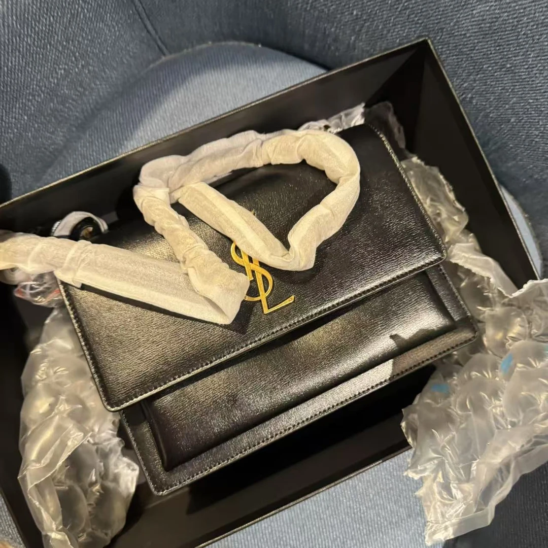 95新 YSL/圣罗兰 圣罗兰黑色翻盖/二奢包包