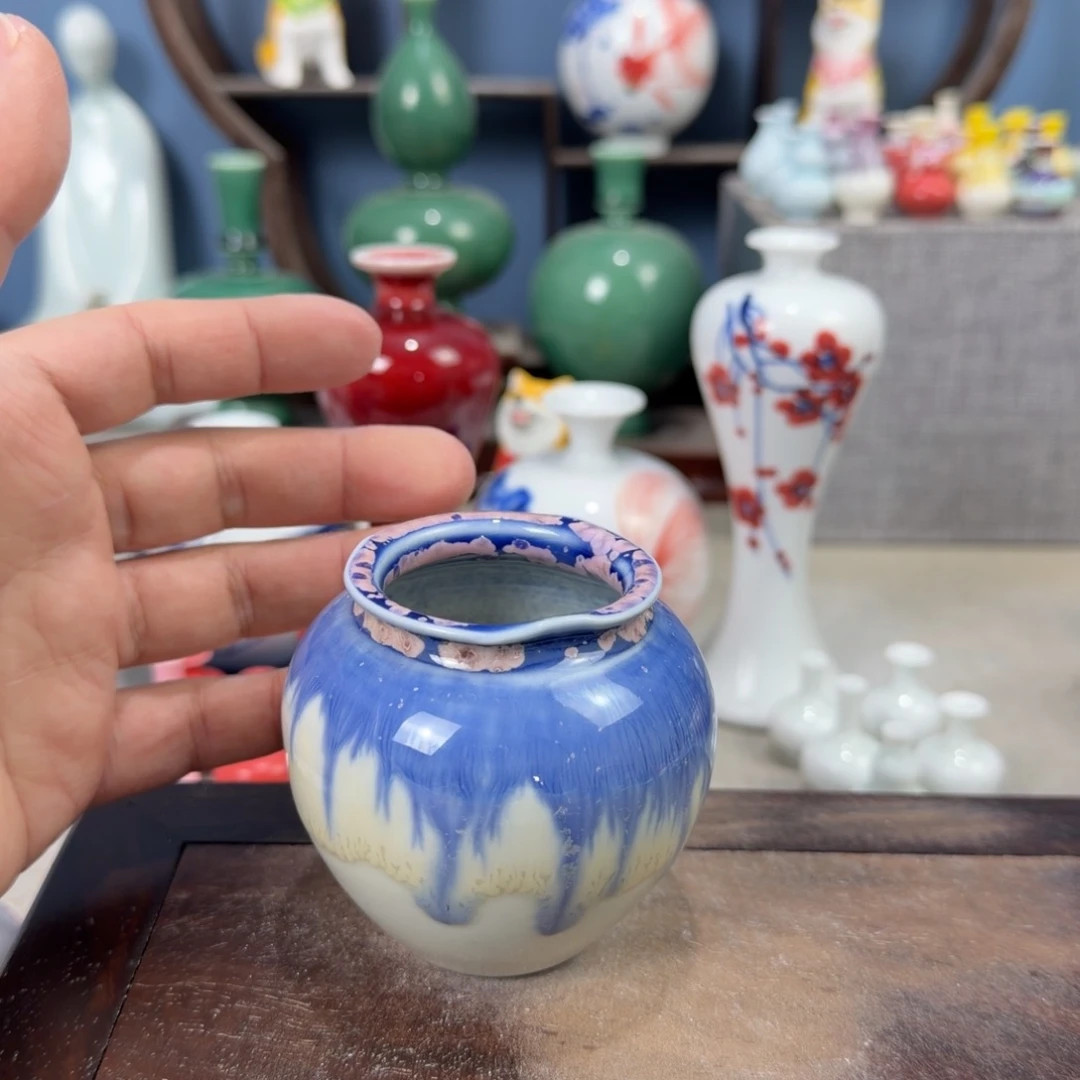 陶瓷手工小花器摆件