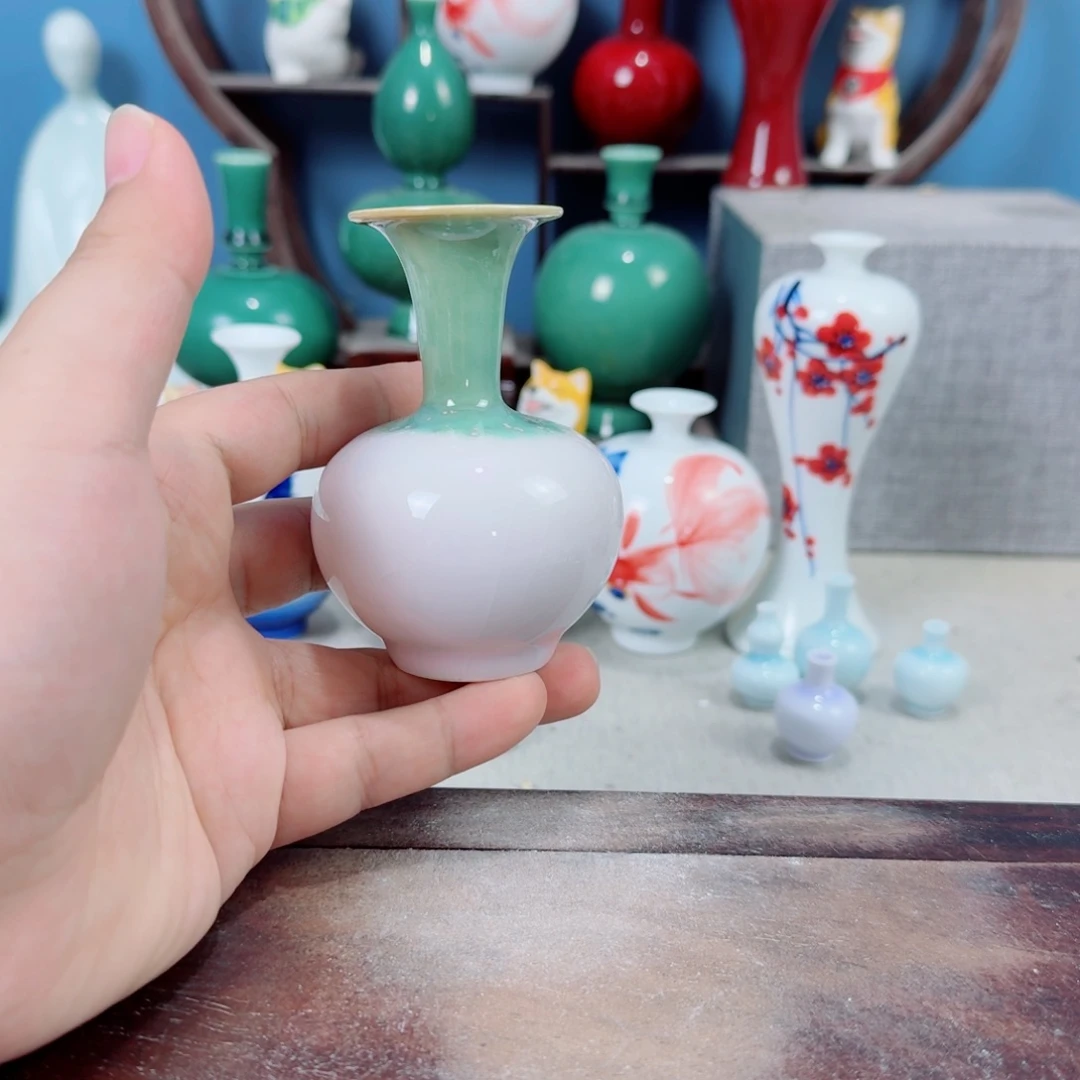 陶瓷手工小花器摆件