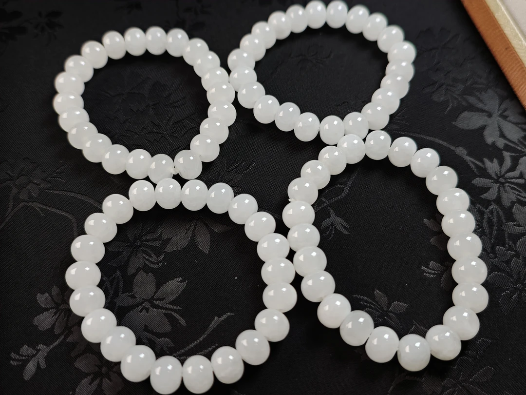 【要努力】H198 和田玉未镶嵌 和田算盘珠手串多样性发一 默认结构