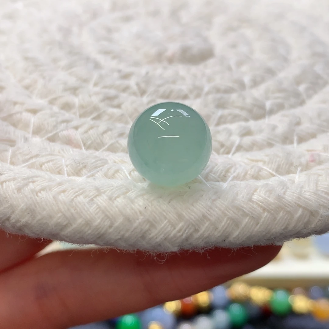 定制翡翠未镶嵌 毛货抛光定制 清新薄荷绿 卡12