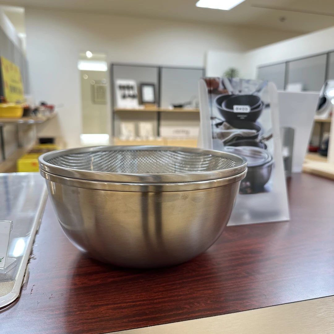 日本进口和平 enzo 不锈钢和面盆网盆沥水盆