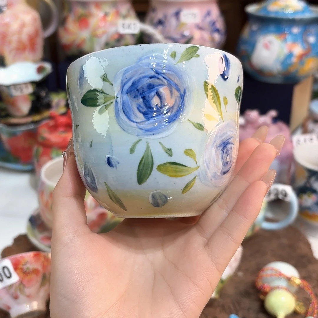 景德镇手绘高温釉下彩陶瓷茶具