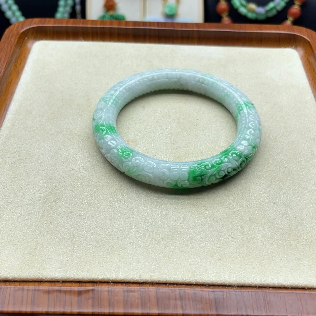 翡翠未镶嵌手镯翡翠手镯56.8