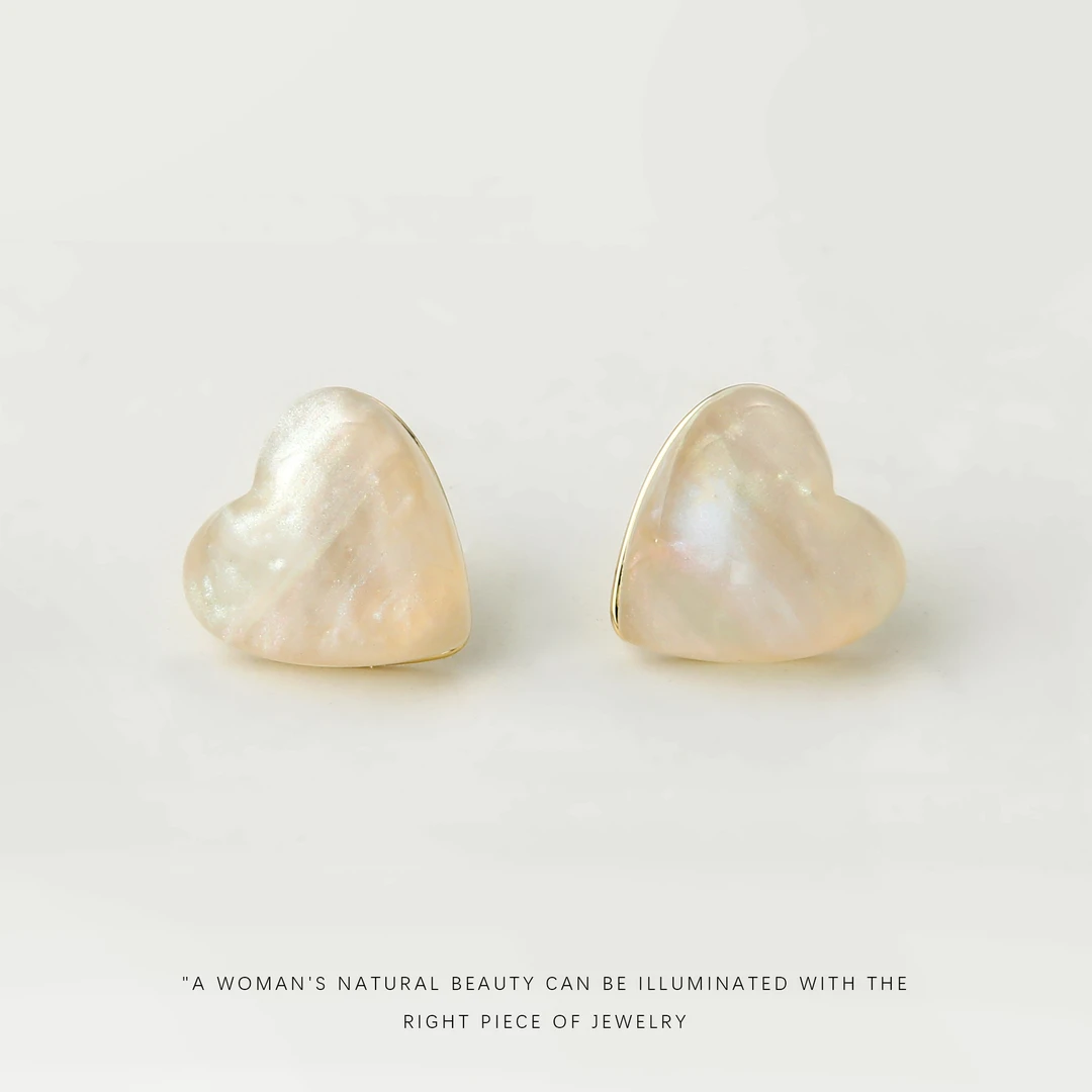 铜合金耳饰 【春日物语】温柔极简耳钉A778