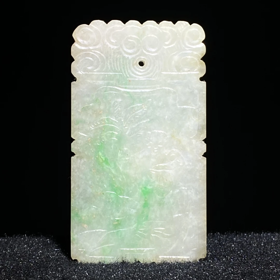 臻藏（8A）翡翠玉牌挂件2501100111
