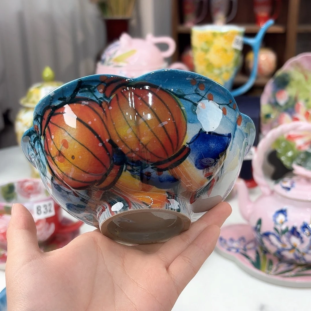 景德镇手绘高温釉下彩陶瓷茶具