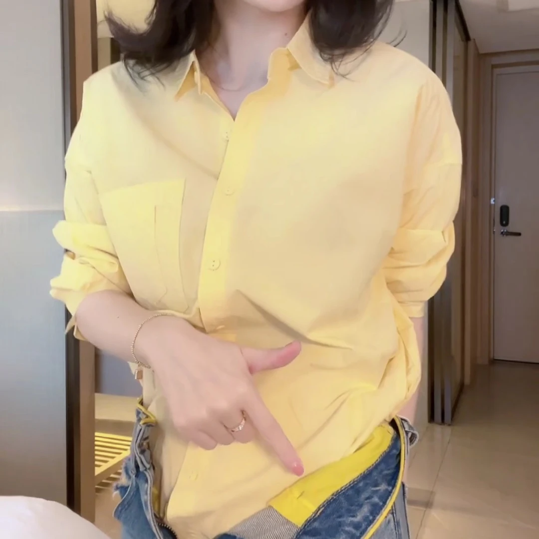 2024秋冬韩版新款小众设计感气质百搭显瘦长袖衬衫LK2501000