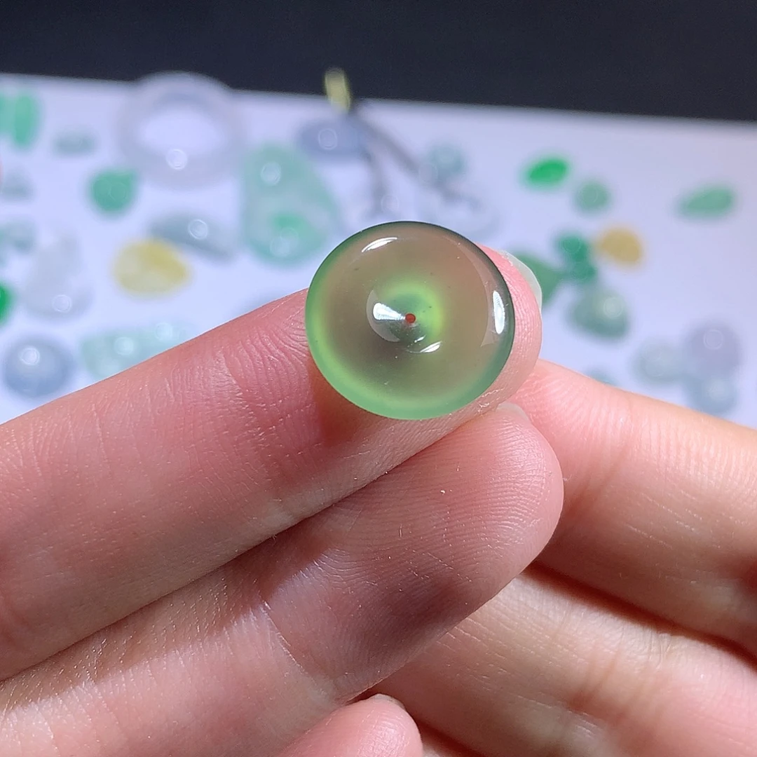 翡翠未镶嵌挂件扣子尺寸13.2 3.2