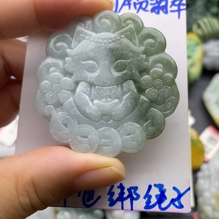 颈饰未镶嵌翡翠天然翡翠