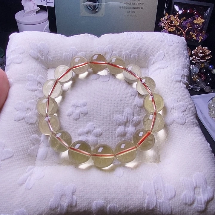 手链未镶嵌水晶巴西黄水13mm+