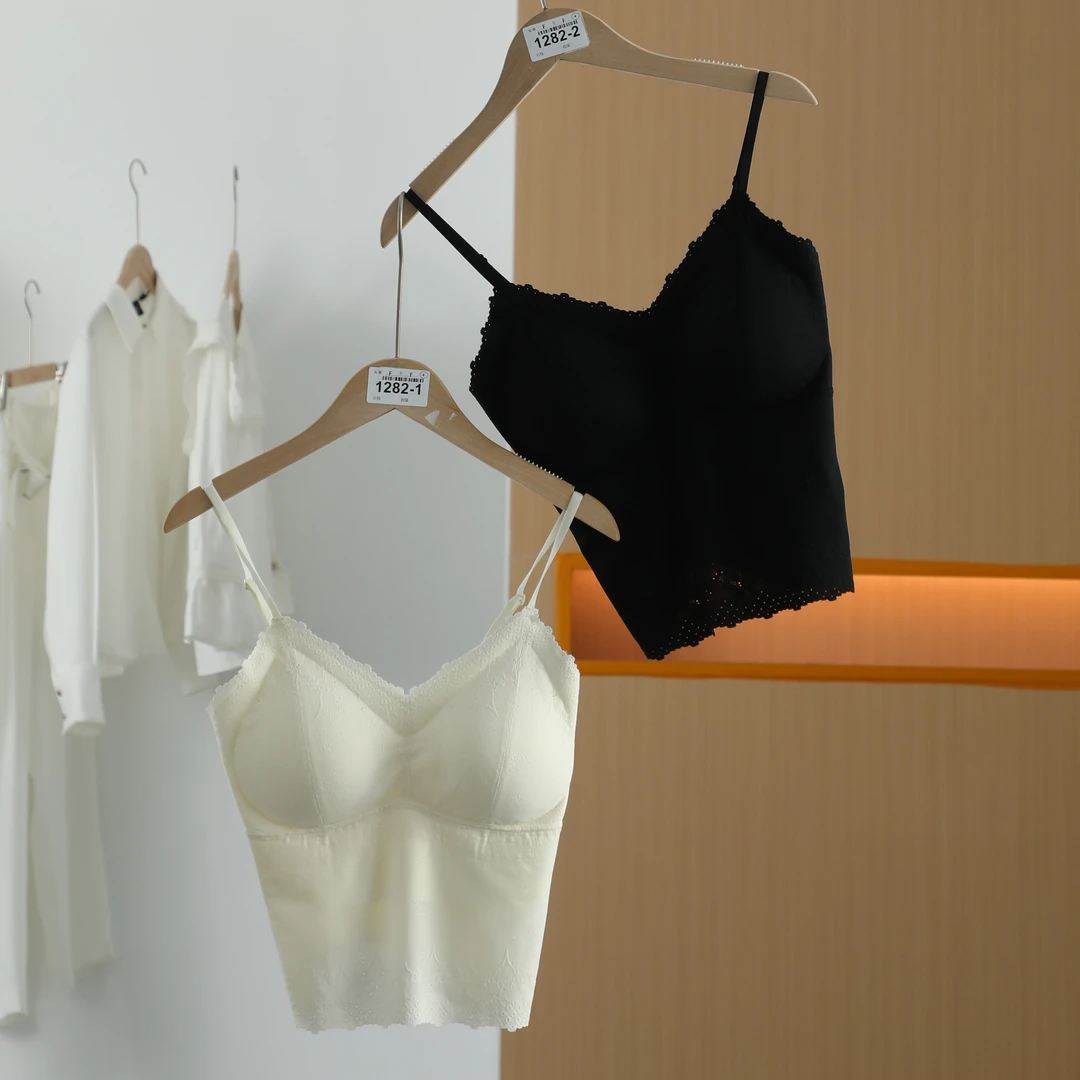 【唐长老自营】货号1282女装自带胸垫纯色舒适吊带