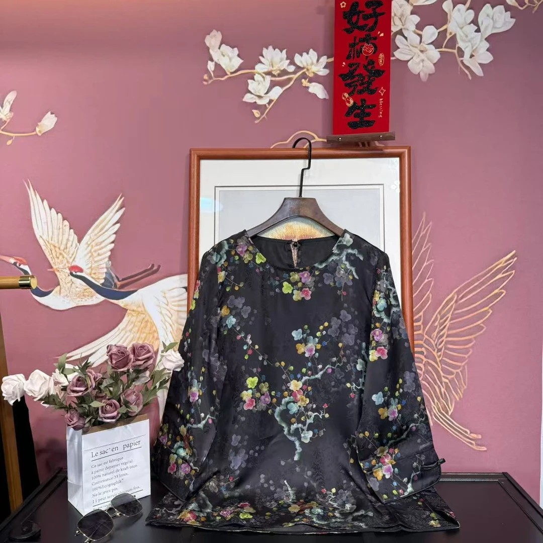 BINBIN服饰【香云纱梅花打底】255508
