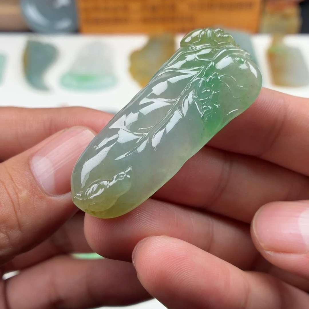 定制翡翠未镶嵌叶子
