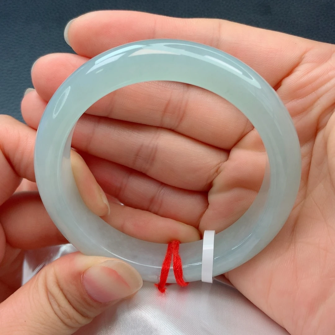 未镶嵌手镯翡翠54圈  冰胶果绿