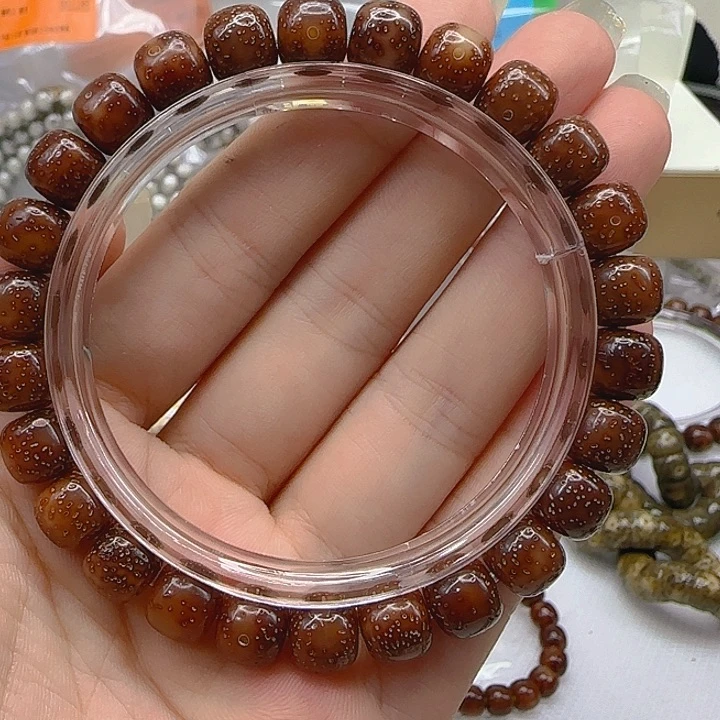 星月菩提手串117尽头粉冰星月菩提98桶单圈