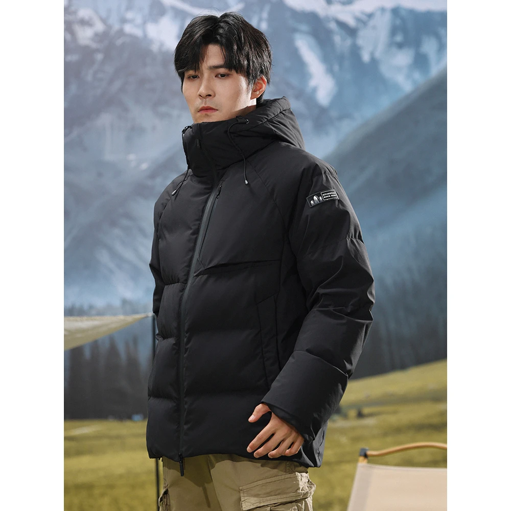 【羽物官方 】户外系例高充绒连帽白鹅羽绒服男23M088