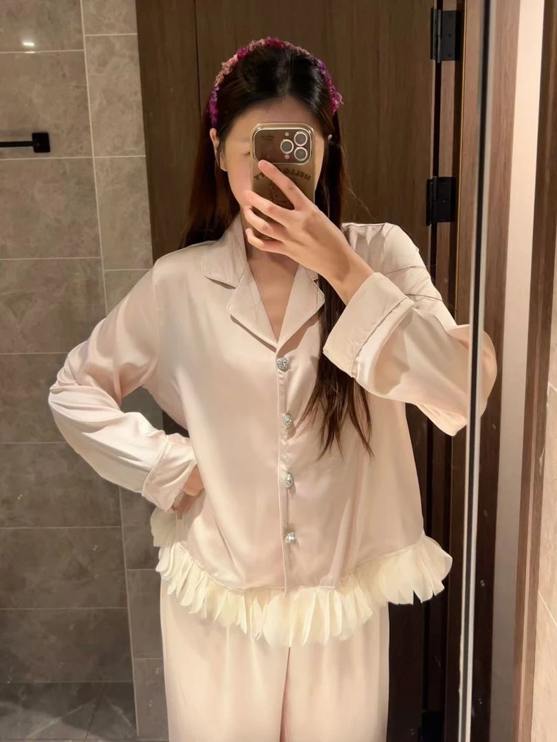 罗曼提克【FUENYOU家居服】四件套升级设计师款睡衣家居服女套装