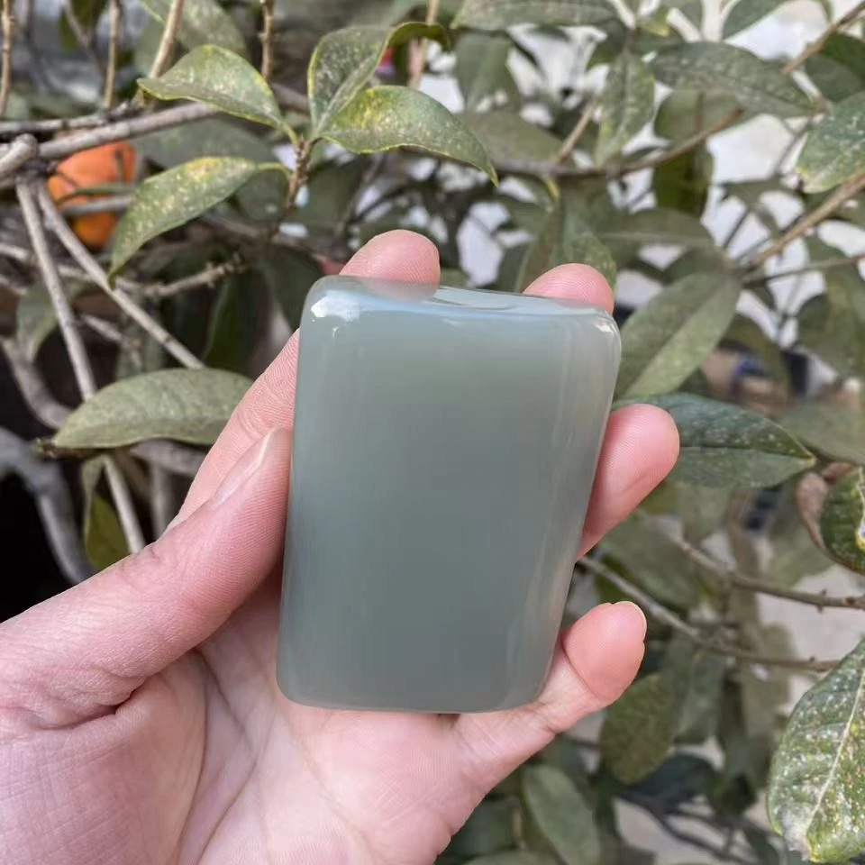 天然和田玉新疆且末料平安无事牌 男士挂件手把件 一生平安健康