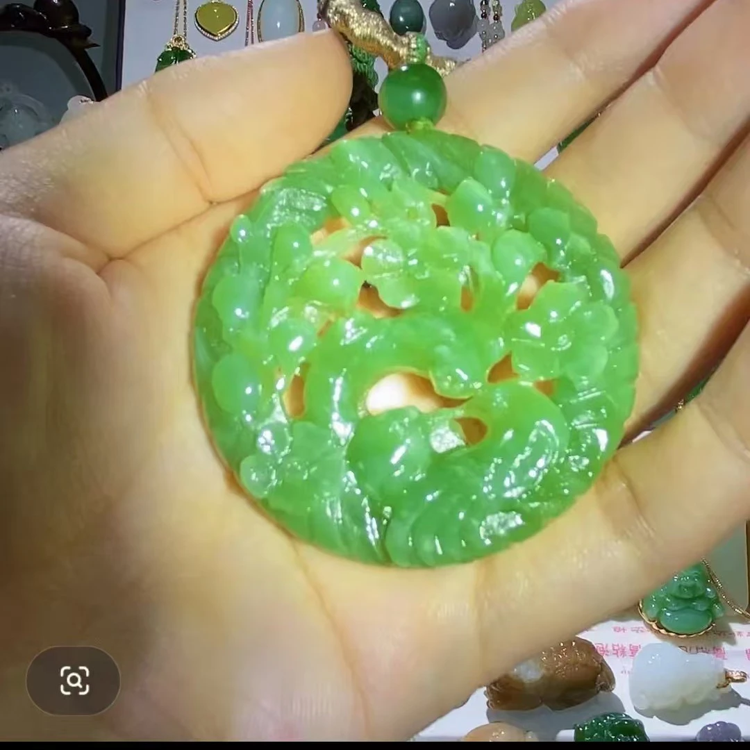 时尚精品碧玉起荧光喜上梅稍