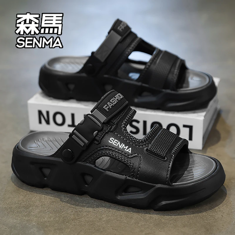 SENMA/森马凉鞋男夏季外穿防滑开车运动两用凉拖踩屎感大码沙滩鞋