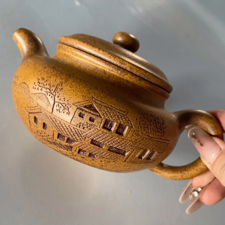 茶壶底槽青紫砂艺术作品