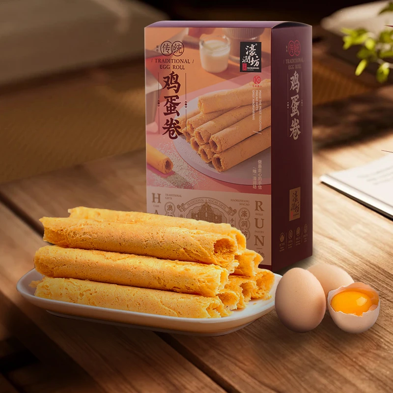濠润坊澳门传统手工鸡蛋卷广东特产糕点休闲零食小吃手信
